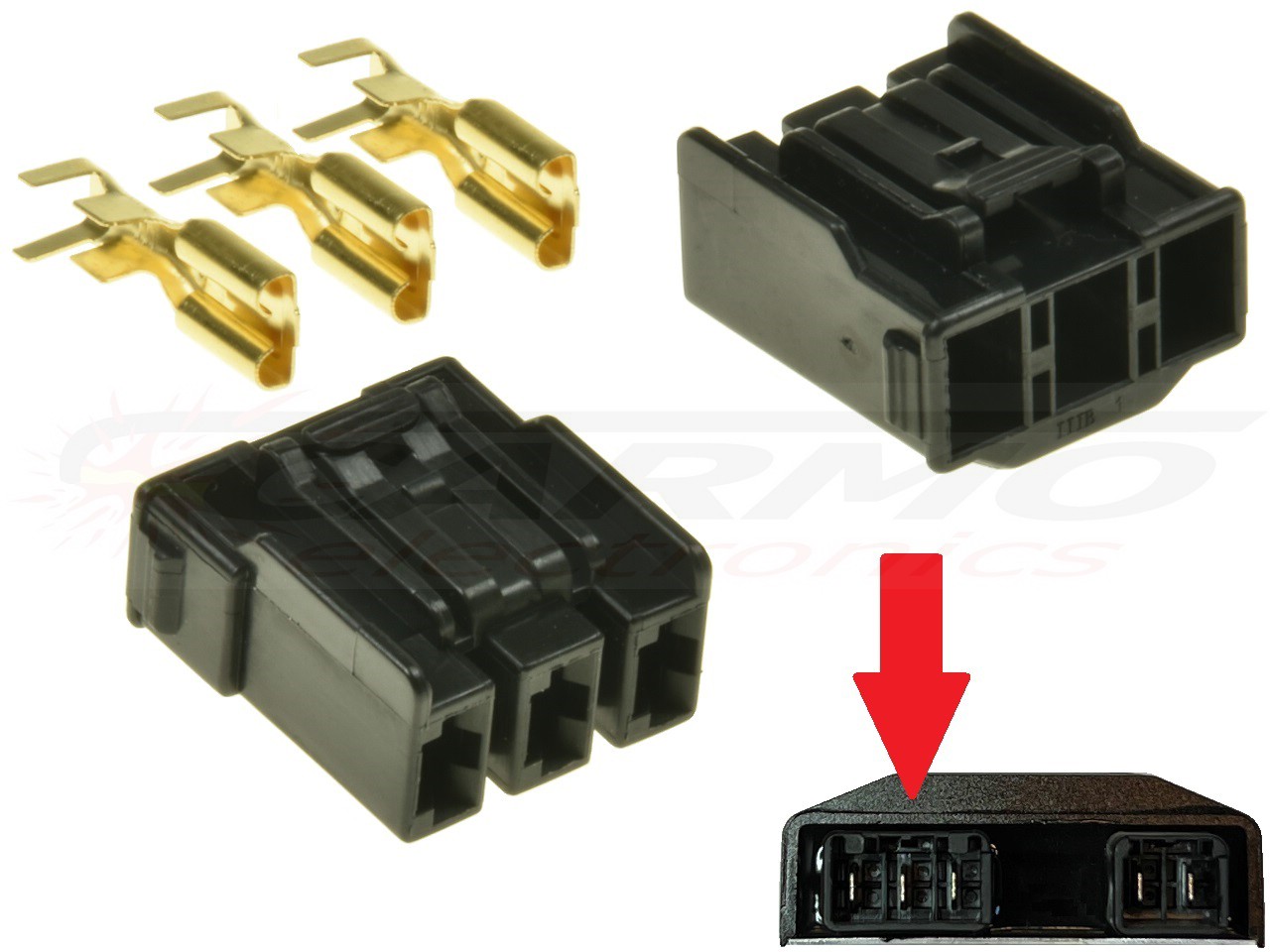 CARR2102 HONDA STATOR csatlakozó a feszültségszabályozóhoz 3 pólus FH014AA / SH750AA - Kattintásra bezárul