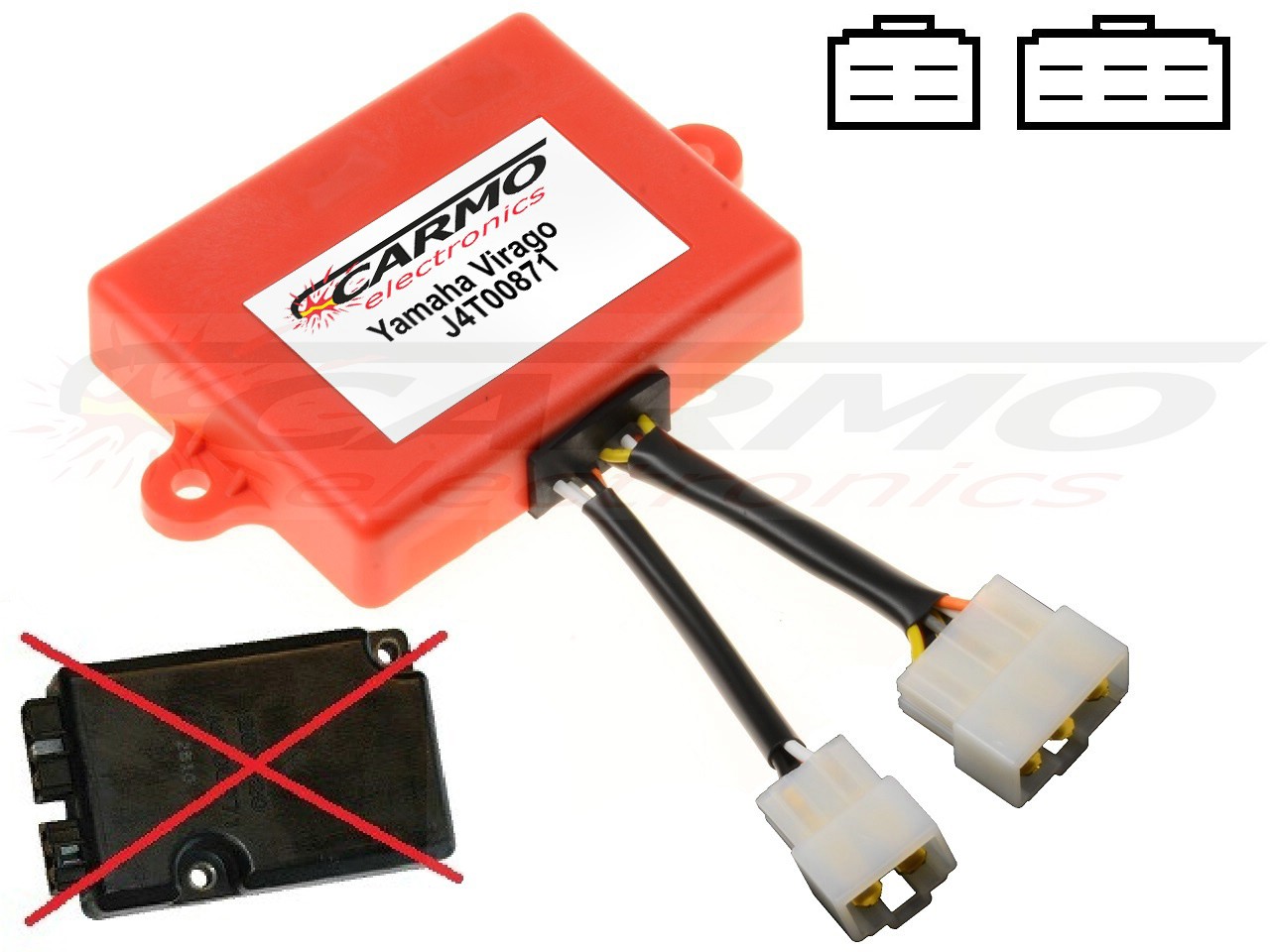 YAMAHA XV700 XV750 XV920 XV1000SE Virago Igniter Modul CDI TCI Box (20x-82305-20-00, J4T00871) - Kattintásra bezárul
