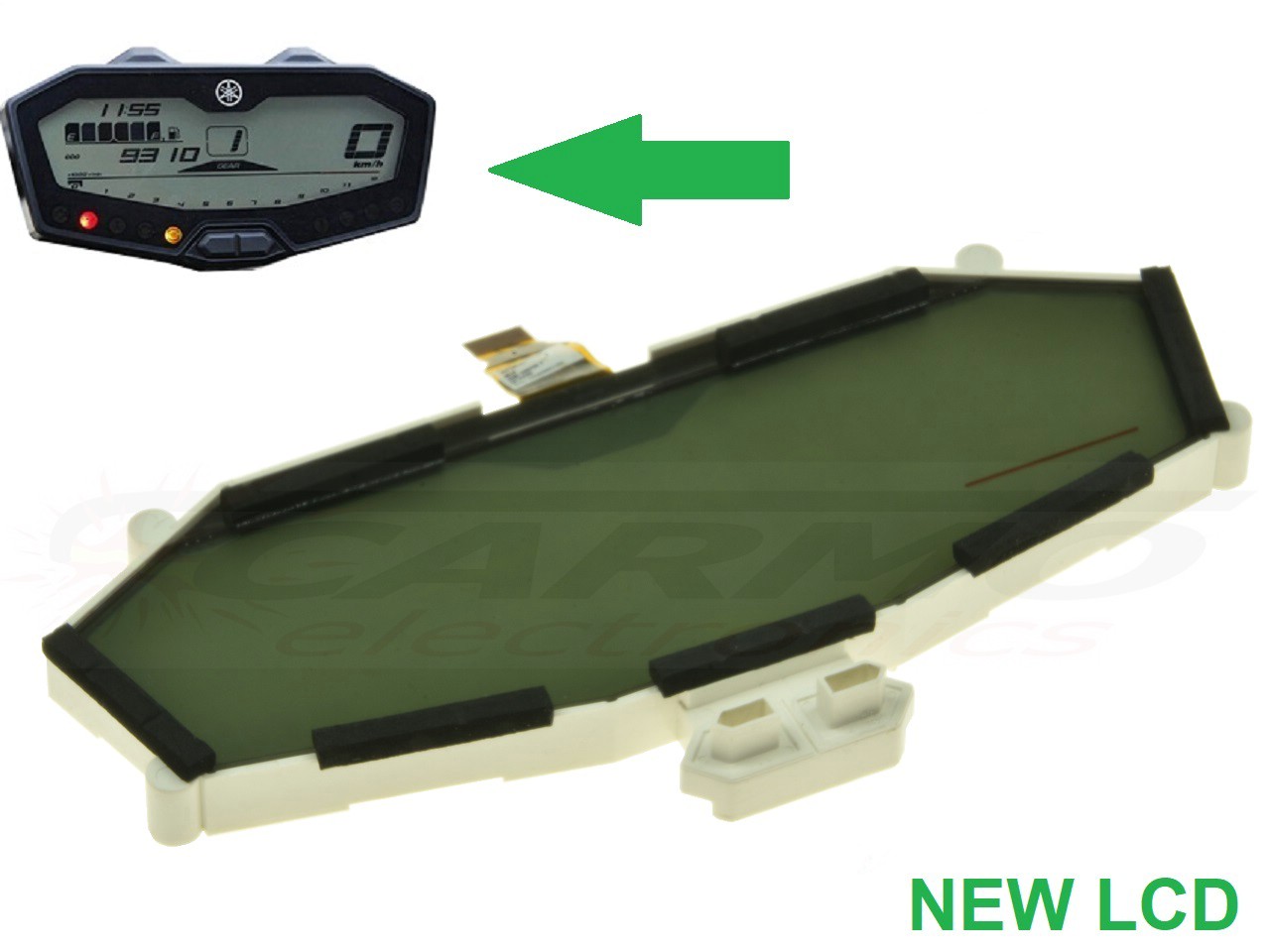 Yamaha MT-07 MT07 FZ07 FZ-07 LCD képernyő kijelző (új) - Kattintásra bezárul