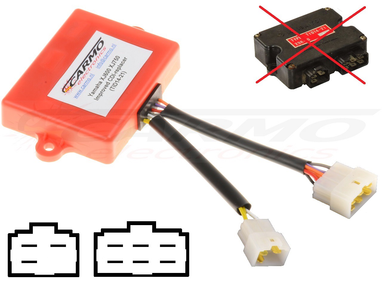 Yamaha XJ750 XJ750F SECA 41Y Igniter gyújtásmodul CDI TCI Box (TID14-21 / 29R-10) - Kattintásra bezárul