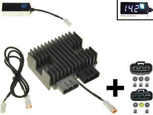Carr5925 -Serie - MOSFET Serie sorozat + Ellenőrizze a feszültségszabályozó egyenirányítóját (továbbfejlesztett SH847) 12V/50A/700W + csatlakozók